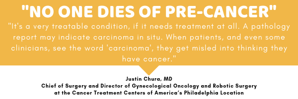 Pre-cancer can mean a wide range of 